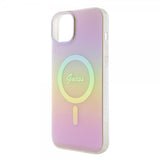 Guess iPhone 15 Cover Script MagSafe Rosa