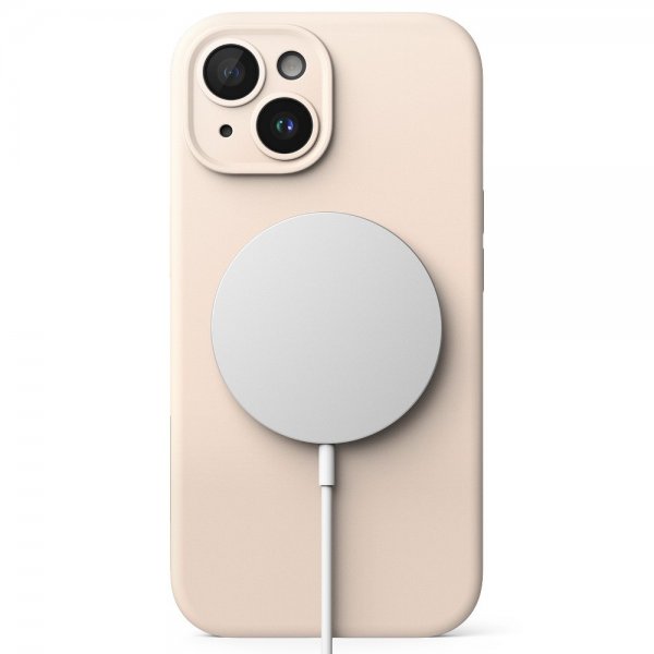 Ringke iPhone 15 Cover Silicone Magnetic Pink Sand