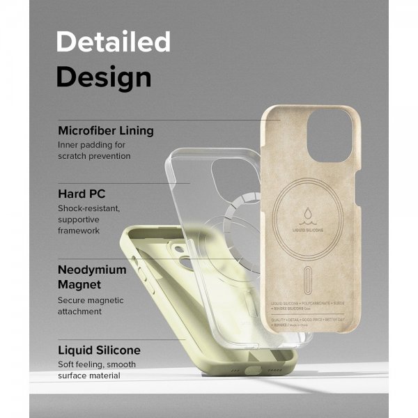 Ringke iPhone 15 Cover Silikone Magnetisk Sunny Lime