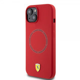 Ferrari iPhone 15 Cover Silicone MagSafe Rød