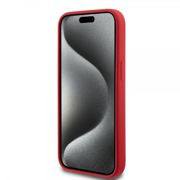 Ferrari iPhone 15 Cover Silicone MagSafe Rød