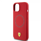 Ferrari iPhone 15 Cover Silicone MagSafe Rød