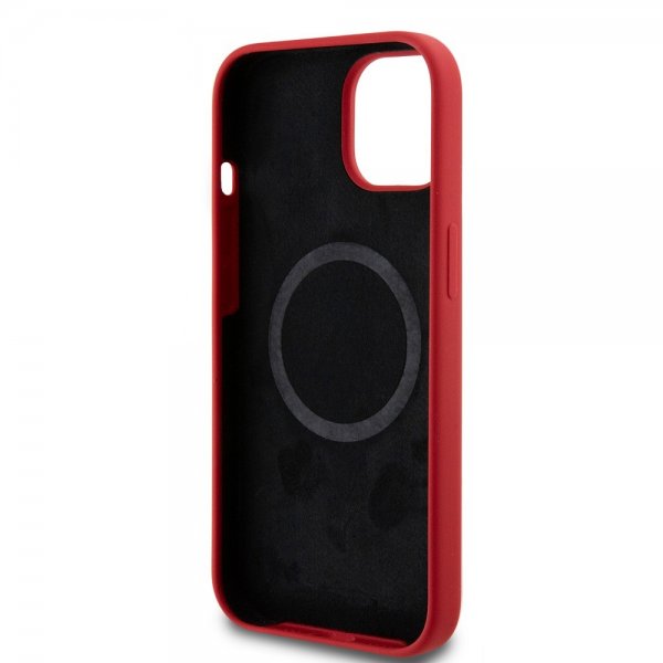 Ferrari iPhone 15 Cover Silicone MagSafe Rød