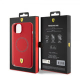 Ferrari iPhone 15 Cover Silicone MagSafe Rød