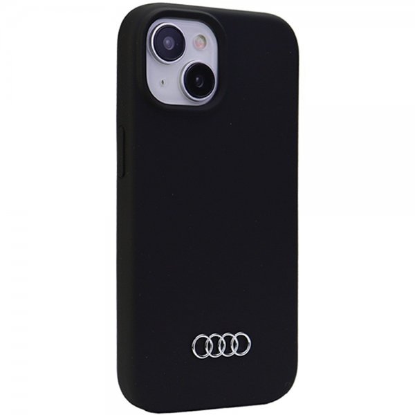Audi iPhone 15 Cover Silikone Sort