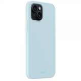 Holdit iPhone 15 Cover Silikone Mineral Blå