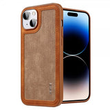X-Level iPhone 15 Cover Skarvad Brun