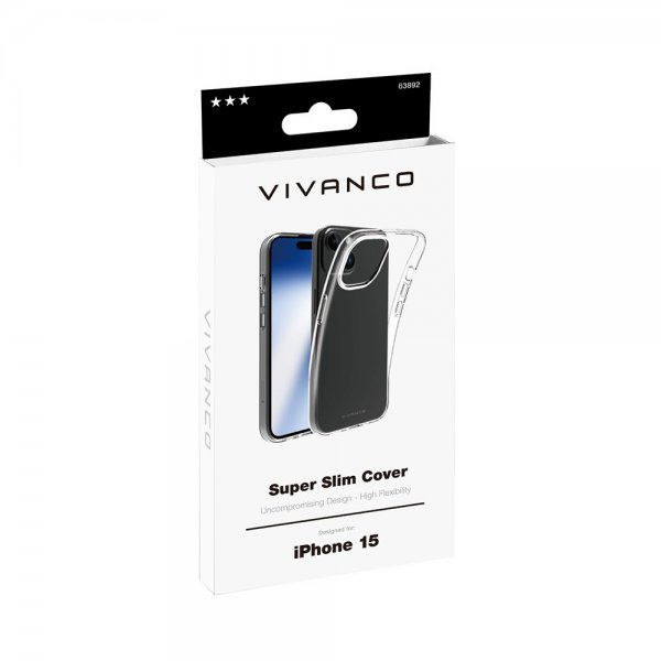 Vivanco iPhone 15 Cover Slim TPU Transparent