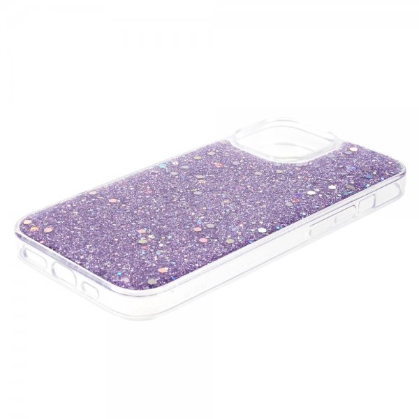 Nordic Covers iPhone 15 Cover Sparkle Series Lilac Purple