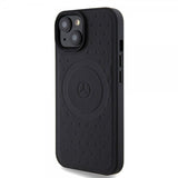 Mercedes Benz iPhone 15 Cover Stjernemønster MagSafe Sort