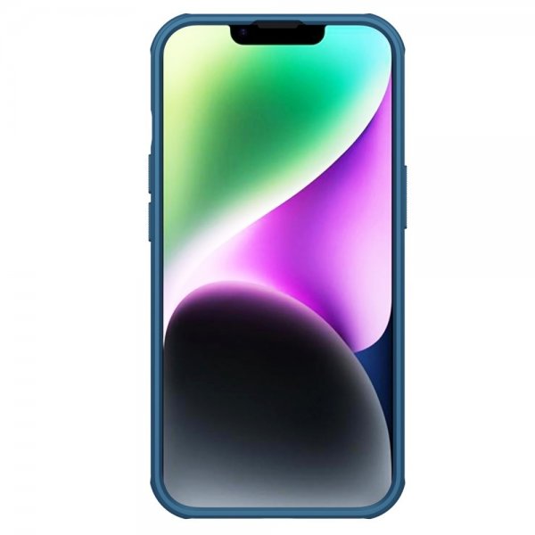 Nillkin iPhone 15 Cover Super Frosted Shield Pro Logo Hole Blå