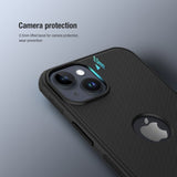 Nillkin iPhone 15 Cover Super Frosted Shield Pro Logo Hole Sort