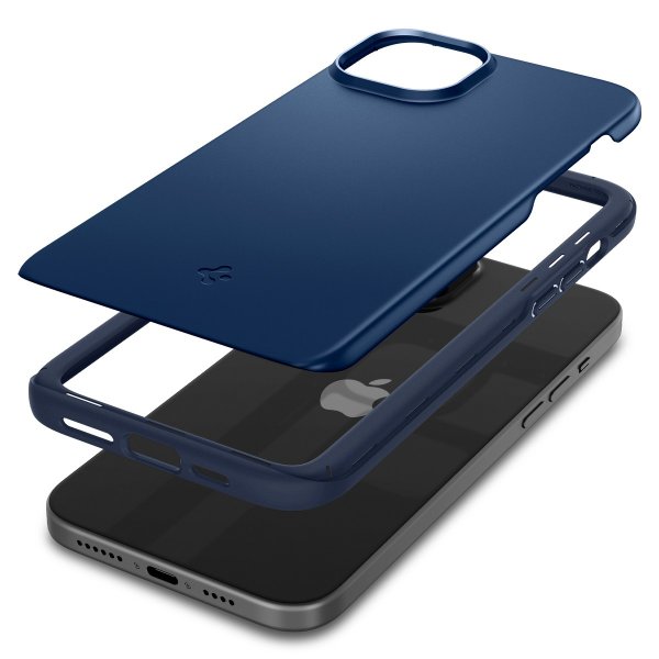 Spigen iPhone 15 Cover Thin Fit Navy Blue