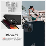 Spigen iPhone 15 Cover Thin Fit Sort