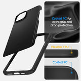 Spigen iPhone 15 Cover Thin Fit Sort