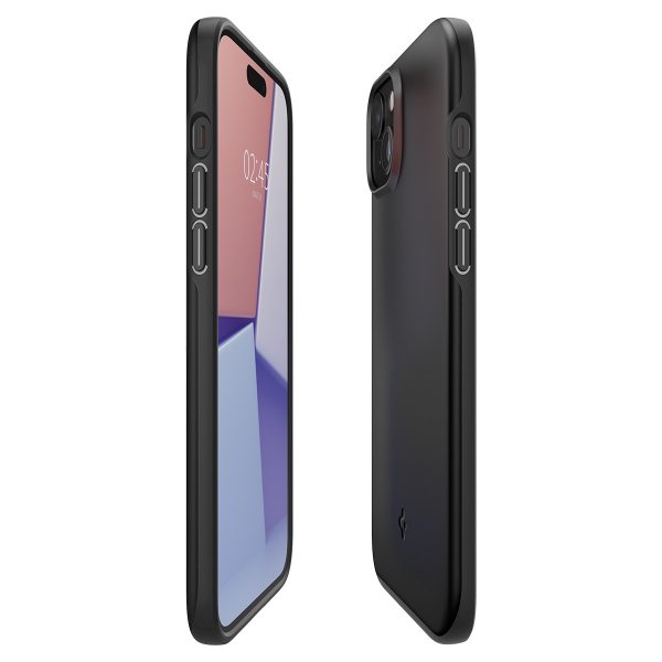 Spigen iPhone 15 Cover Thin Fit Sort