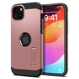 Spigen iPhone 15 Cover Tough Armor MagFit Rose Gold