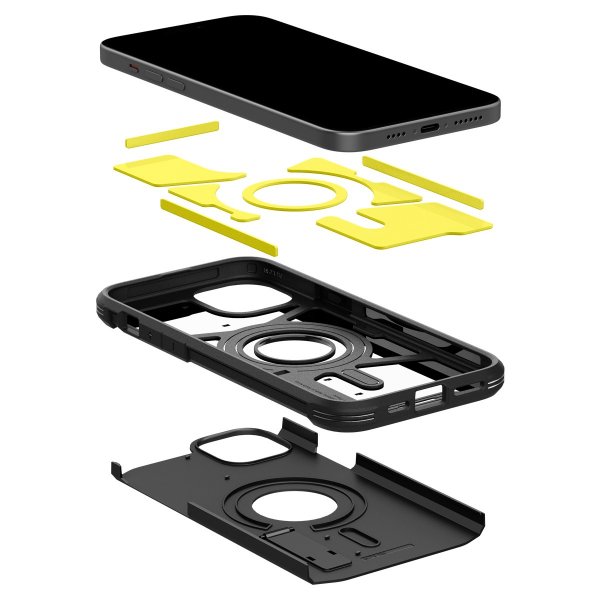 Spigen iPhone 15 Cover Tough Armor MagFit Sort