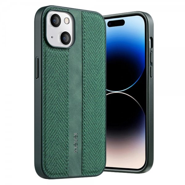 X-Level iPhone 15 Cover Stoftekstur Grøn