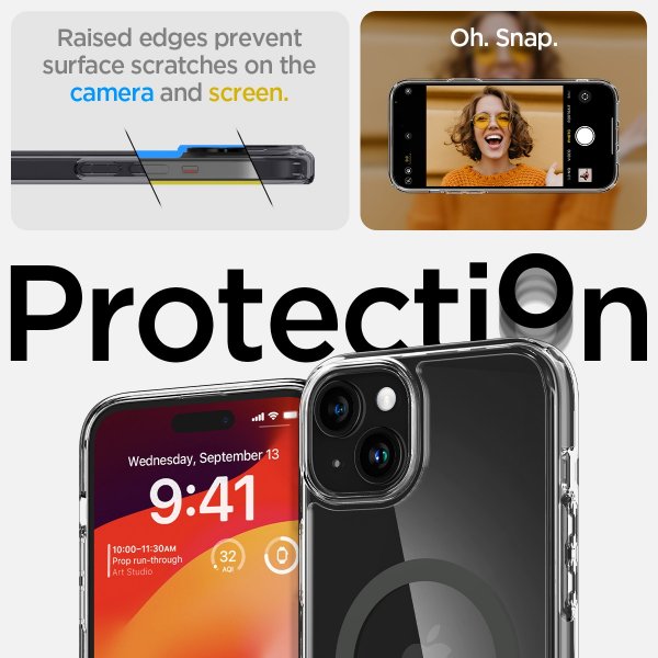 Spigen iPhone 15 Cover Ultra Hybrid MagFit Graphite