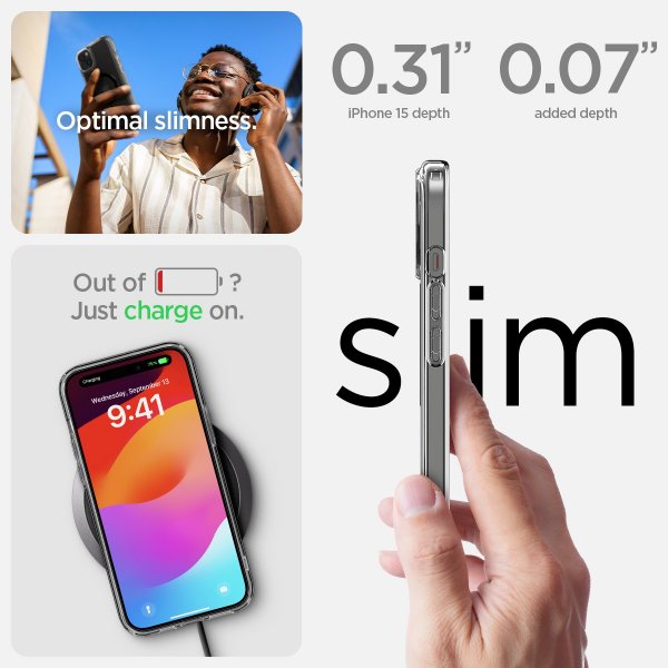 Spigen iPhone 15 Cover Ultra Hybrid MagFit Sort