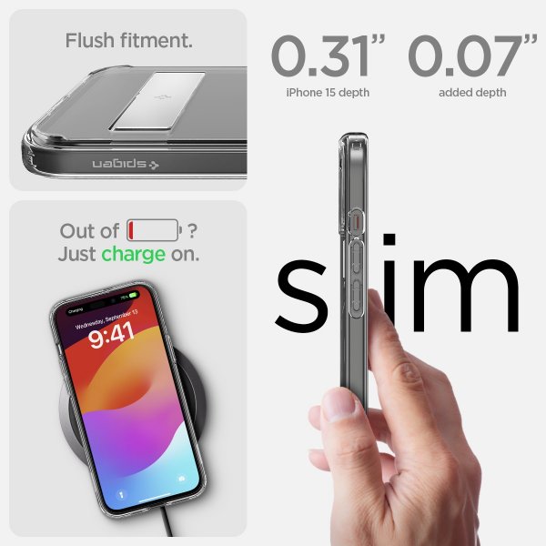 Spigen iPhone 15 Cover Ultra Hybrid S MagFit Sort