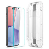 Spigen iPhone 15/iPhone 16 Skærmbeskyttelse GLAS.tR EZ Fit 2-pak