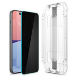 Spigen iPhone 15/iPhone 16 Skærmbeskyttelse GLAS.tR EZ Fit Privacy 2-pak