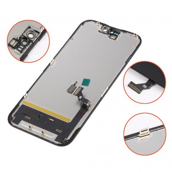 iPhone 15 Soft OLED Display Høj Kvalitet Sort (DD mærke)