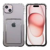 iPhone 15 Cover Kortholder Stødsikkert Sort