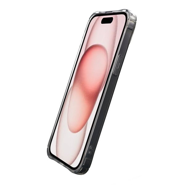 iPhone 15 Cover Kortholder Stødsikkert Sort