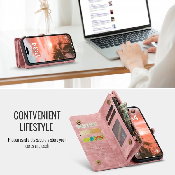 CaseMe iPhone 16 Cover 008 Series Aftageligt cover Rosa