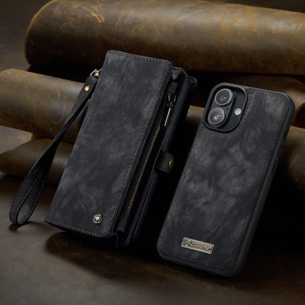CaseMe iPhone 16 Etui 008 Series Aftageligt Cover Sort