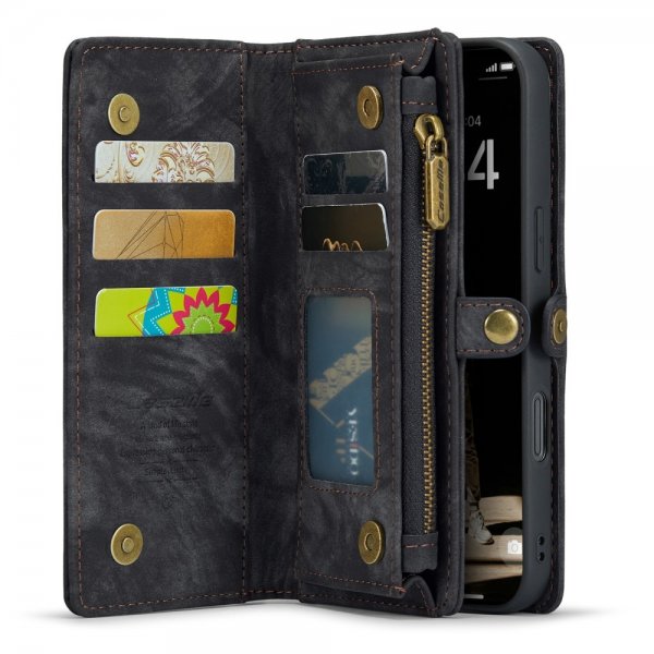 CaseMe iPhone 16 Etui 008 Series Aftageligt Cover Sort