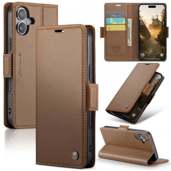 CaseMe iPhone 16 Cover 023 Series Brun