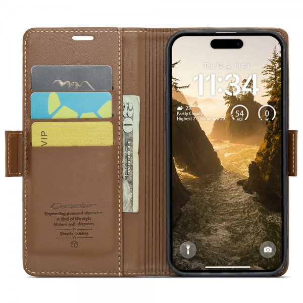 CaseMe iPhone 16 Cover 023 Series Brun