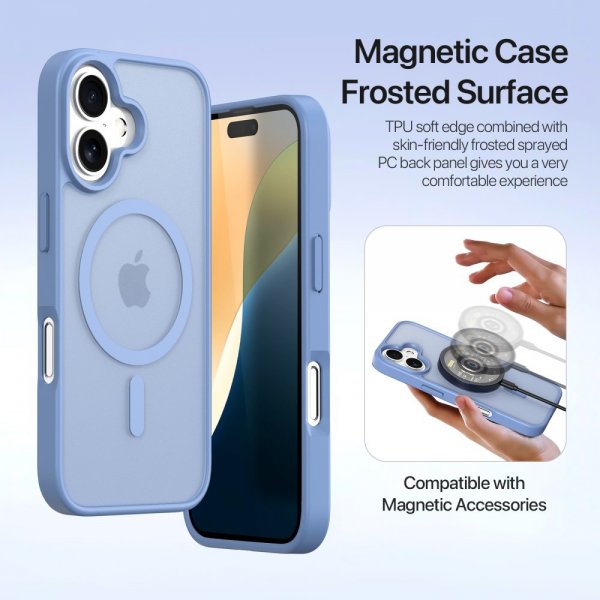 Dux Ducis iPhone 16 Cover 2-i-1 Lawa Series MagSafe Blå