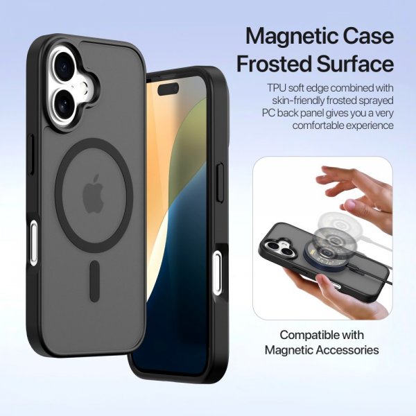 Dux Ducis iPhone 16 Cover 2-i-1 Lawa Series MagSafe Sort