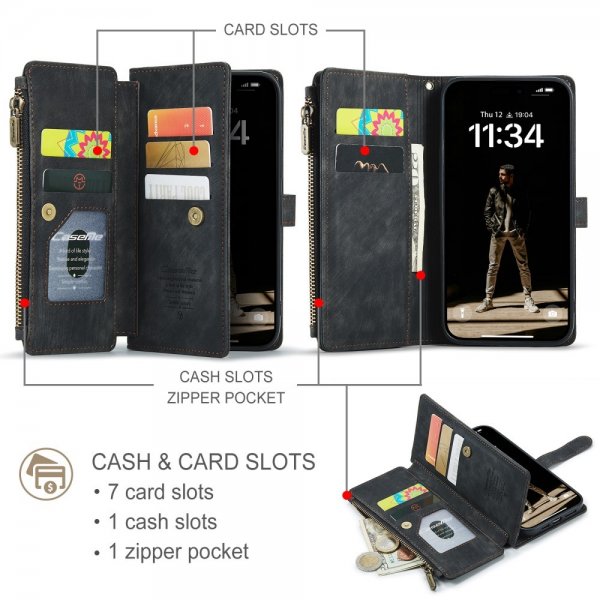 CaseMe iPhone 16 Etui C30 Series Sort