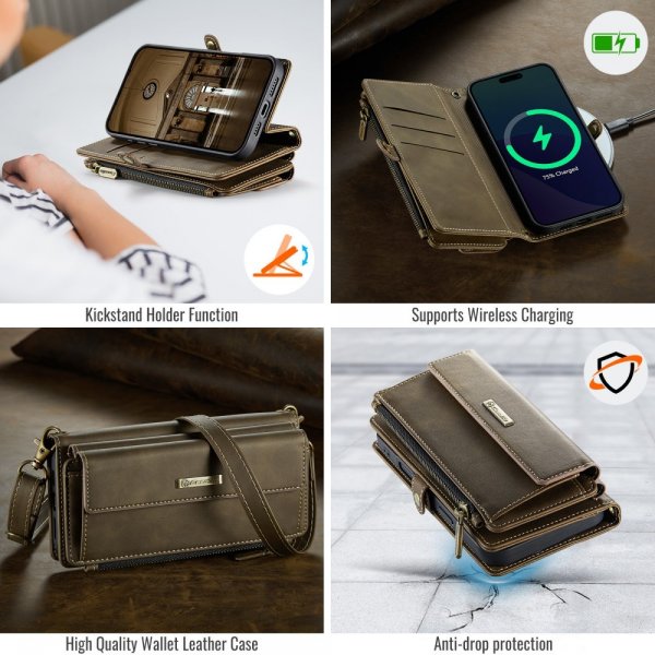CaseMe iPhone 16 Etui C39 Series Brun