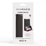 Vivanco iPhone 16 Etui Classic Wallet Sort