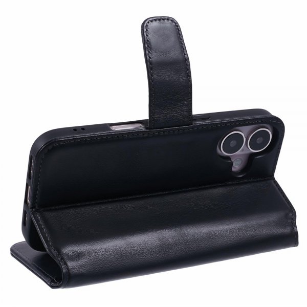 Nordic Covers iPhone 16 Cover Essential Leather Raven Black