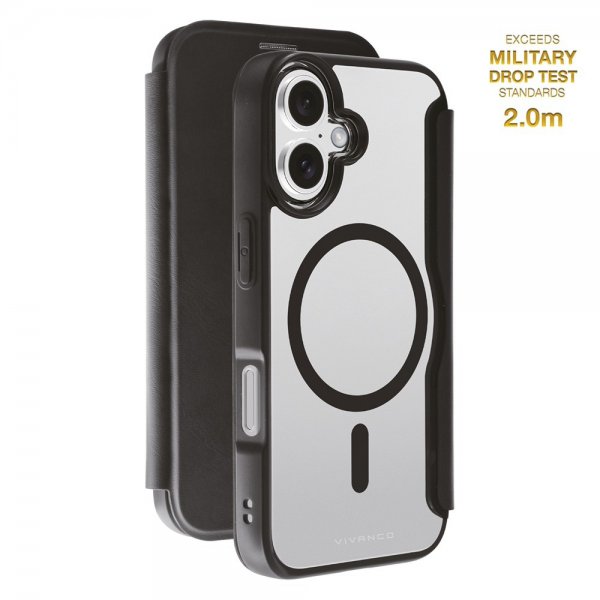 Vivanco iPhone 16 Etui Mag Wallet Sort