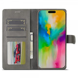 Lc.Imeeke iPhone 16 Cover med Kortlomme Standfunktion Grå