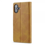 Lc.Imeeke iPhone 16 Cover med Kortlomme og Stativfunktion Lysebrun