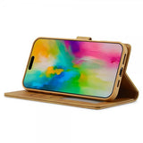 Lc.Imeeke iPhone 16 Cover med Kortlomme og Stativfunktion Lysebrun