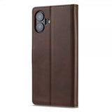 Lc.Imeeke iPhone 16 Cover med Kortlomme Standfunktion Mørkebrun