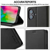 Lc.Imeeke iPhone 16 Cover med Kortlomme og Stativfunktion, Sort