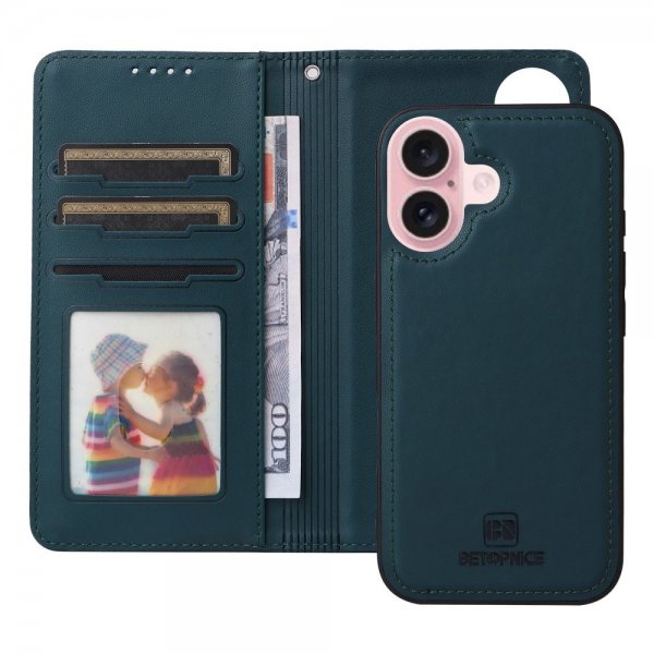 Betopnice iPhone 16 Cover med Aftageligt Skal 005 Blå