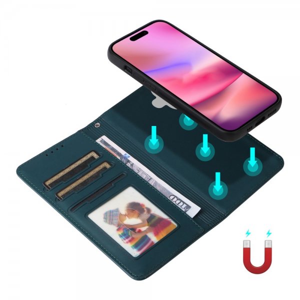 Betopnice iPhone 16 Cover med Aftageligt Skal 005 Blå